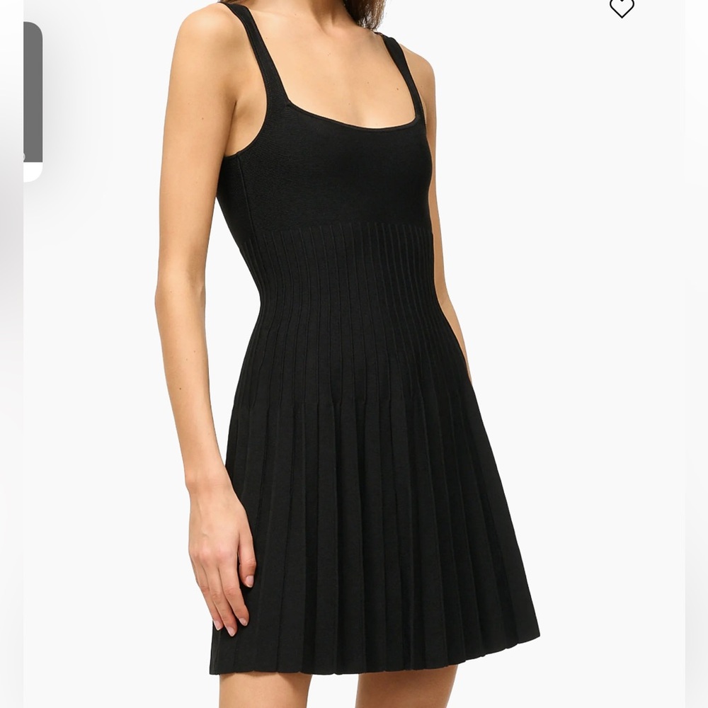 STAUD Ellison pleated knit minidress size S